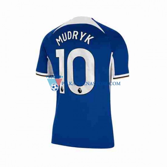 Chelsea Mykhaylo Mudryk 10 Koszulka Męska Domowy 2023-2024 Krótkie Rękawy