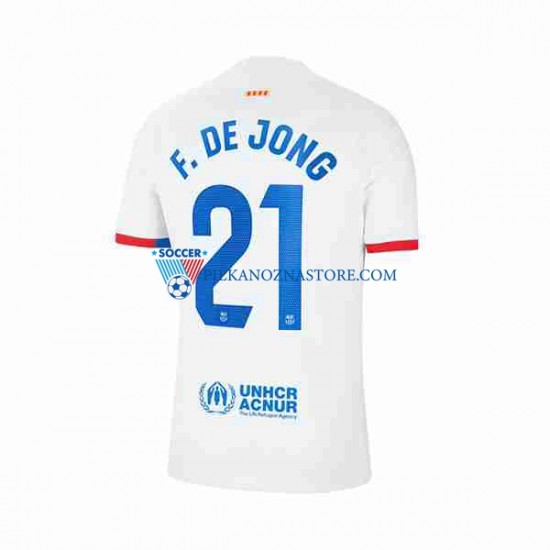FC Barcelona Frenkie de Jong 21 Koszulka Męska Wyjazdowy 2023-2024 Krótkie Rękawy
