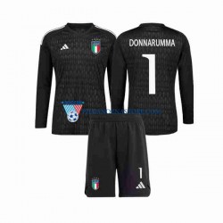 Strój Bramkarski Włochy dla Dzieci Donnarumma 1 Koszulka Wyjazdowy 2023 Długie Rękawy