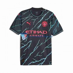 Manchester City Haaland 9 Special Printing Koszulka Męska Trzeci 2023-2024 Krótkie Rękawy