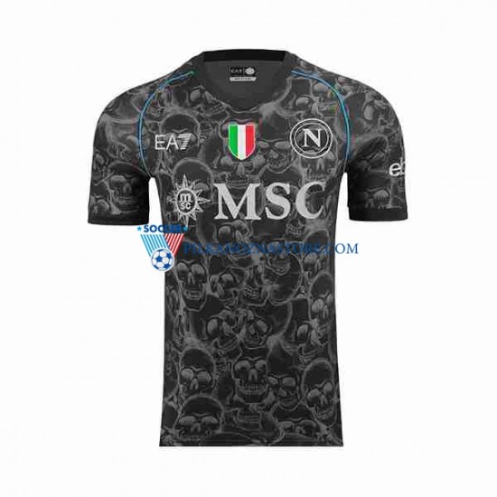 Napoli Halloween Koszulka Męska Domowy 2023-2024 Krótkie Rękawy