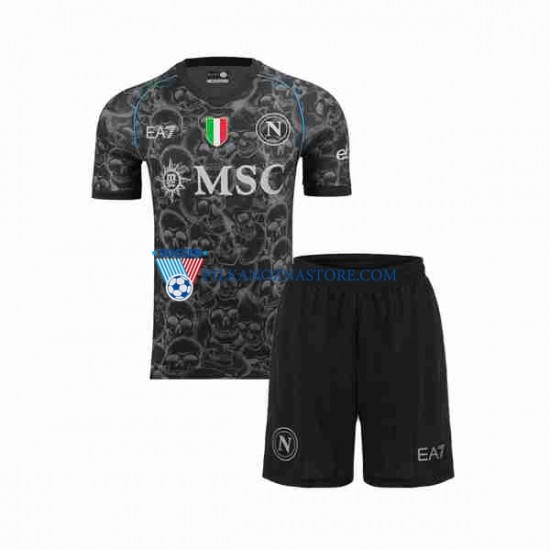 Napoli dla Dzieci Halloween Koszulka Domowy 2023-2024 Krótkie Rękawy