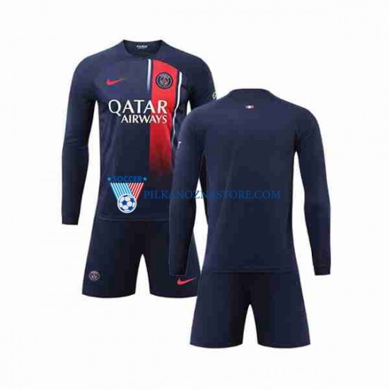 Paris Saint-Germain dla Dzieci Koszulka Domowy 2023-2024 Długie Rękawy