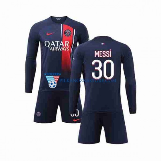 Paris Saint-Germain dla Dzieci Lionel Messi 30 Koszulka Domowy 2023-2024 Długie Rękawy