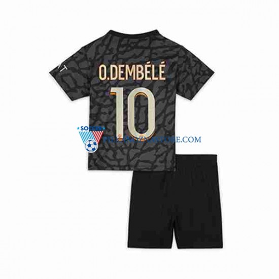 Paris Saint-Germain dla Dzieci O.Dembele 10 Koszulka Trzeci 2023-2024 Krótkie Rękawy