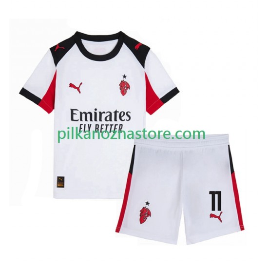 AC Milan dla Dzieci Christian Pulisic 11 Koszulka Wyjazdowy 2025-2026 Krótkie Rękawy