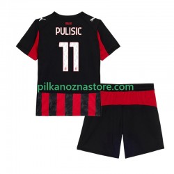 AC Milan dla Dzieci Christian Pulisic 11 Koszulka Domowy 2025-2026 Krótkie Rękawy
