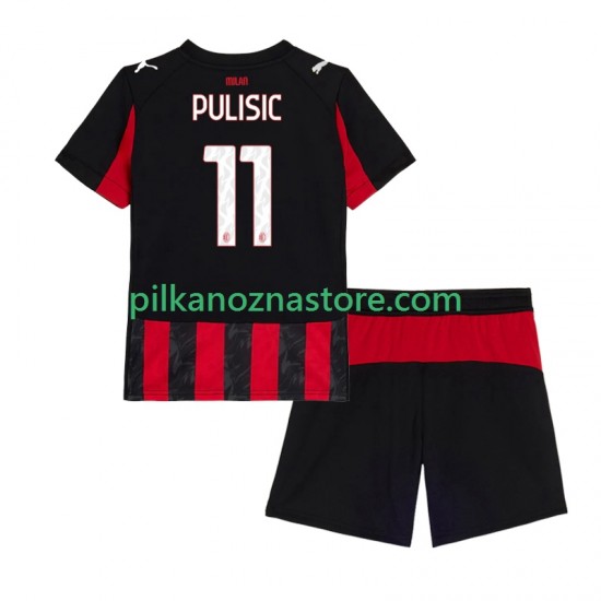 AC Milan dla Dzieci Christian Pulisic 11 Koszulka Domowy 2025-2026 Krótkie Rękawy