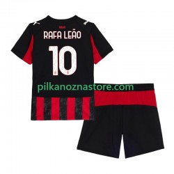 AC Milan dla Dzieci Rafael Leao 10 Koszulka Domowy 2025-2026 Krótkie Rękawy
