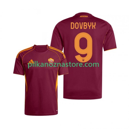 AS Roma Artem Dovbyk 9 Koszulka Męska Domowy 2025-2026 Krótkie Rękawy
