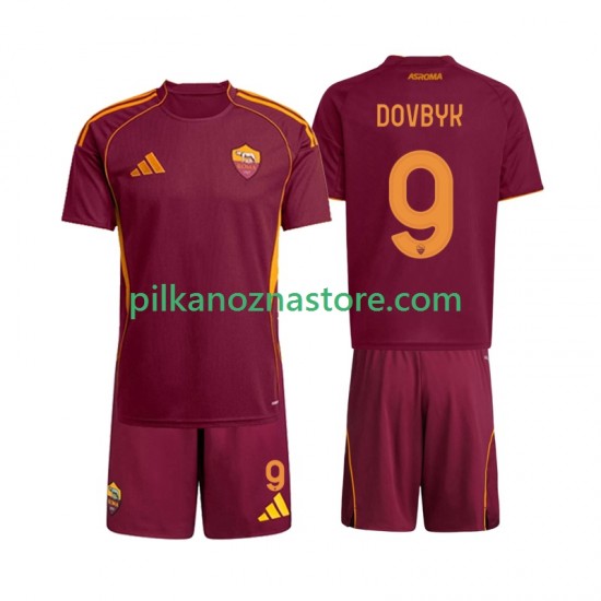 AS Roma dla Dzieci Artem Dovbyk 9 Koszulka Domowy 2025-2026 Krótkie Rękawy