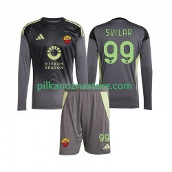 Strój Bramkarski AS Roma dla Dzieci Mile Svilar 99 Koszulka Domowy 2025-2026 Długie Rękawy