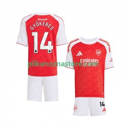 Arsenal dla Dzieci Viktor Gyokeres 14 Koszulka Domowy 2025-2026 Krótkie Rękawy