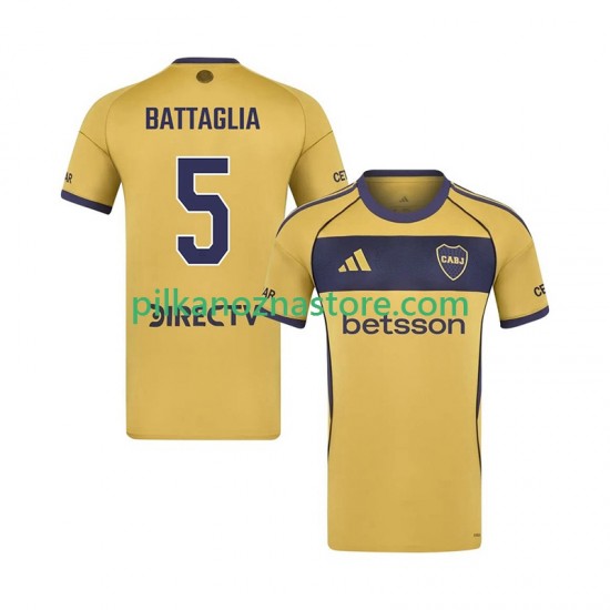 CA Boca Juniors Rodrigo Battaglia 5 Koszulka Męska Wyjazdowy 2025-2026 Krótkie Rękawy