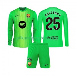 Strój Bramkarski FC Barcelona dla Dzieci Szczesny 25 Koszulka Domowy 2025-2026 Długie Rękawy