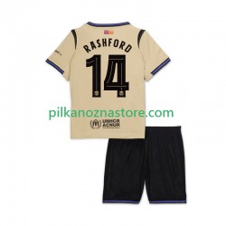 FC Barcelona dla Dzieci Marcus Rashford 14 UCL Koszulka Wyjazdowy 2025-2026 Krótkie Rękawy