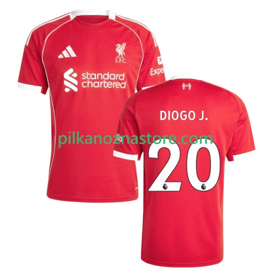 Liverpool Diogo Jota 20 Koszulka Męska Domowy 2025-2026 Krótkie Rękawy
