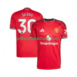 Manchester United Benjamin Sesko 30 Koszulka Męska Domowy 2025-2026 Krótkie Rękawy