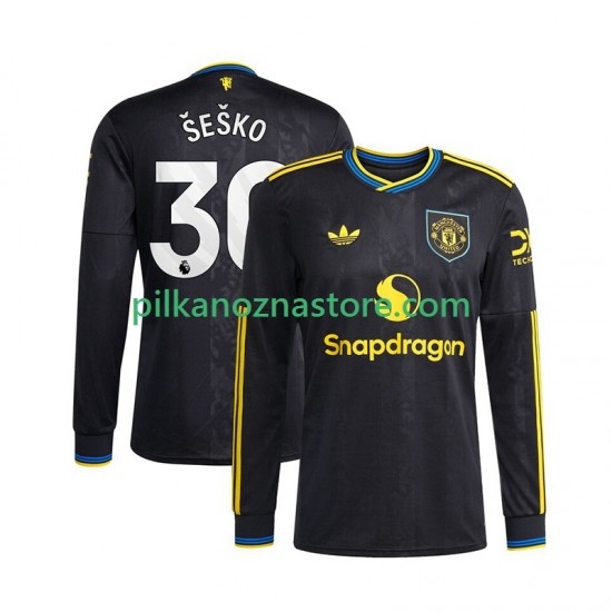 Manchester United Benjamin Sesko 30 Koszulka Męska Trzeci 2025-2026 Długie Rękawy