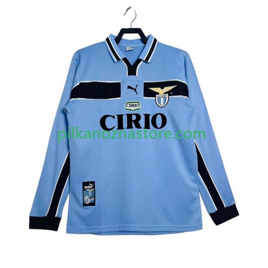SS Lazio Retro Koszulka Męska Domowy 1998 1999 Długie Rękawy
