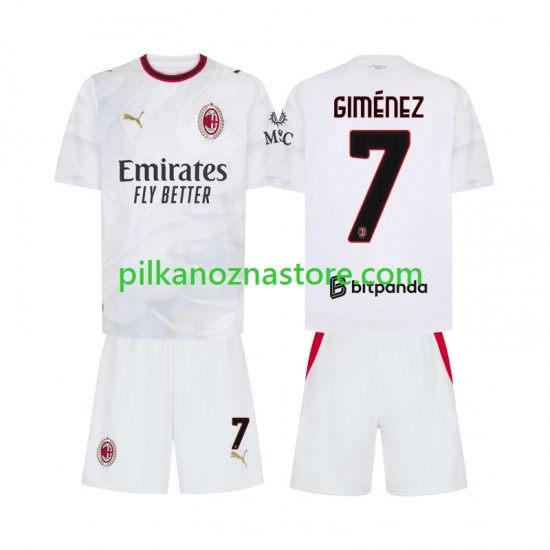 AC Milan dla Dzieci Gimenez 7 Koszulka Wyjazdowy 2026-2027 Krótkie Rękawy