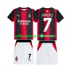 AC Milan dla Dzieci Gimenez 7 Koszulka Domowy 2026-2027 Krótkie Rękawy