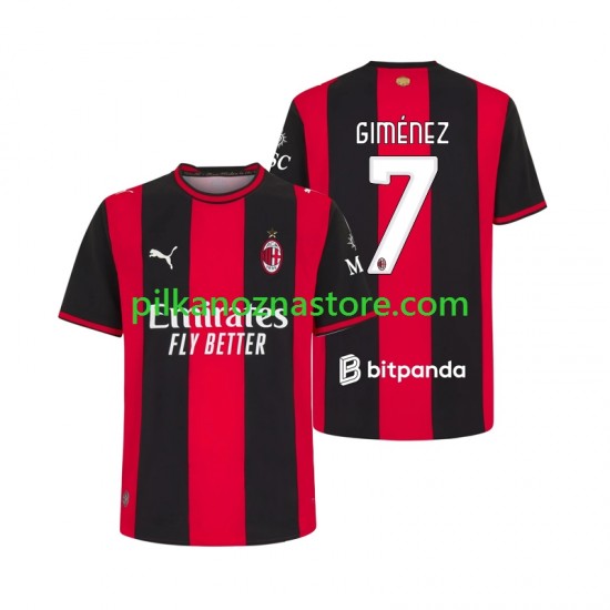 AC Milan Gimenez 7 Koszulka Męska Domowy 2026-2027 Krótkie Rękawy