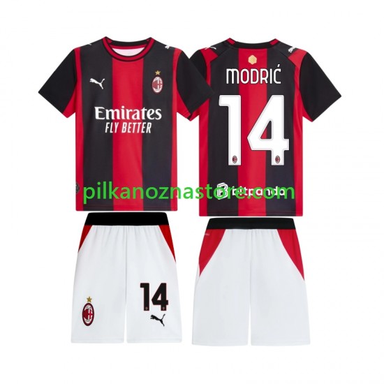 AC Milan dla Dzieci Modrić Luka 14 Koszulka Domowy 2026-2027 Krótkie Rękawy
