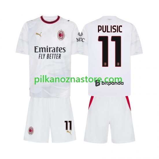 AC Milan dla Dzieci Pulisic 11 Koszulka Wyjazdowy 2026-2027 Krótkie Rękawy