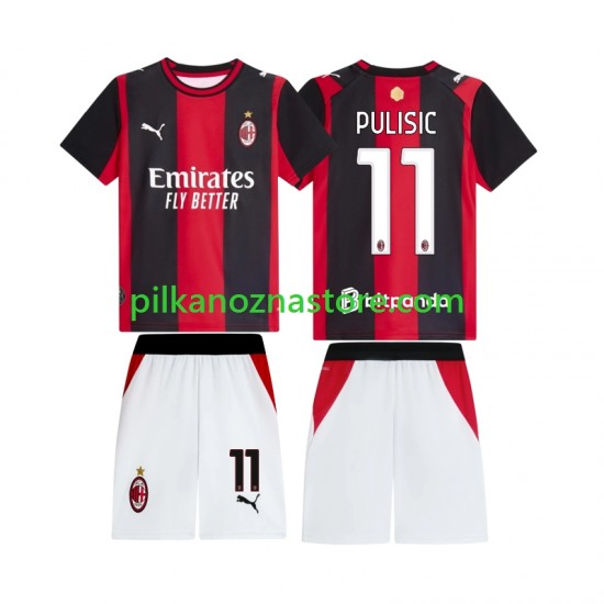 AC Milan dla Dzieci Pulisic 11 Koszulka Domowy 2026-2027 Krótkie Rękawy