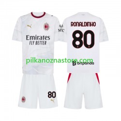 AC Milan dla Dzieci Ronaldinho 80 Koszulka Wyjazdowy 2026-2027 Krótkie Rękawy