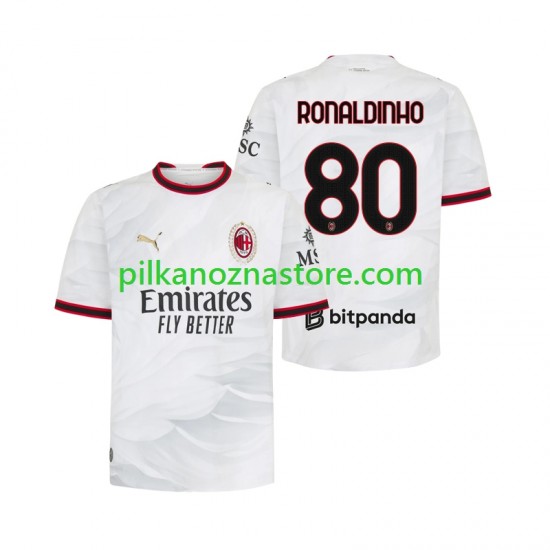 AC Milan Ronaldinho 80 Koszulka Męska Wyjazdowy 2026-2027 Krótkie Rękawy