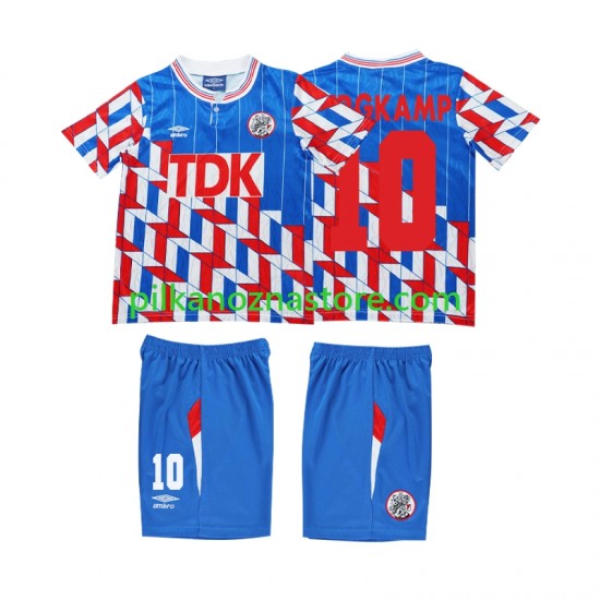 AFC Ajax dla Dzieci BERGKAMP 10 1989 1990 Retro Koszulka Wyjazdowy Długie Rękawy