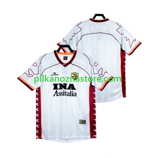 AS Roma 2000 Retro Koszulka Męska Wyjazdowy 1999 Krótkie Rękawy