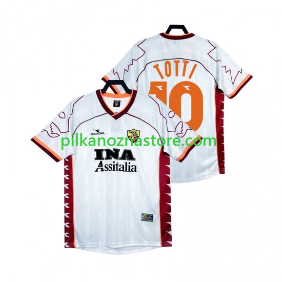 AS Roma Totti 10 2000 Retro Koszulka Męska Wyjazdowy 1999 Krótkie Rękawy
