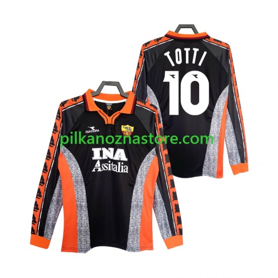 AS Roma Totti 10 Retro Koszulka Męska Trzeci 1998 1999 Długie Rękawy
