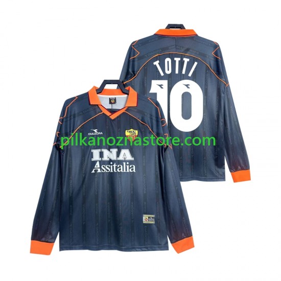 AS Roma Totti 10 2000 Retro Koszulka Męska Trzeci 1999 Długie Rękawy