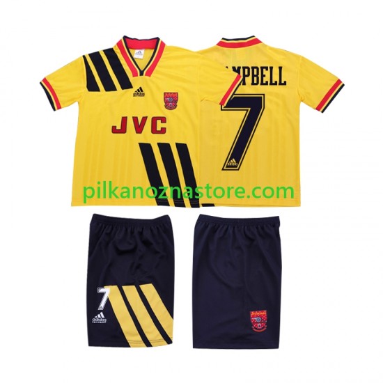Arsenal dla Dzieci CAMPBELL 7 1993 Retro Koszulka Wyjazdowy 1994 Krótkie Rękawy