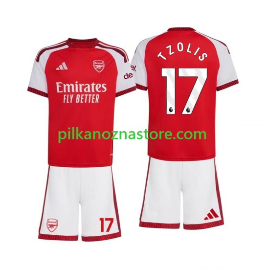 Arsenal dla Dzieci Christos Tzolis 17 Koszulka Domowy 2026-2027 Krótkie Rękawy
