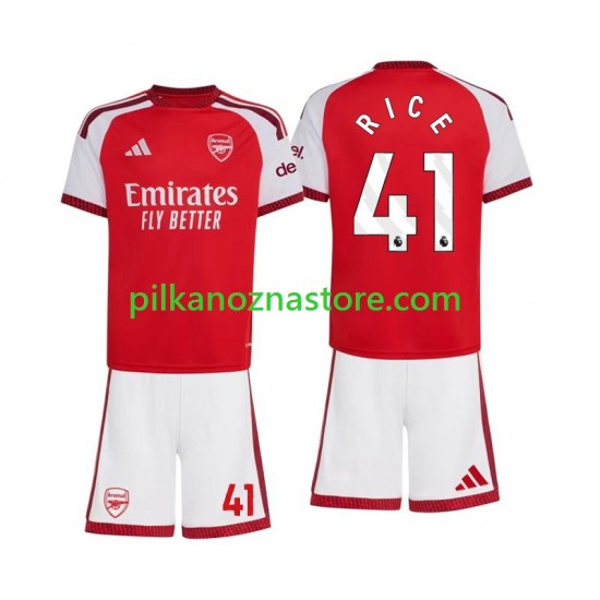 Arsenal dla Dzieci Declan Rice 41 Koszulka Domowy 2026-2027 Krótkie Rękawy