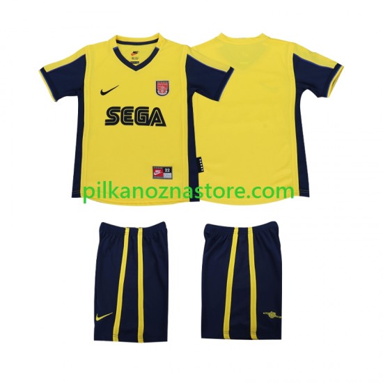 Arsenal dla Dzieci 2000 2001 Retro Koszulka Wyjazdowy Krótkie Rękawy