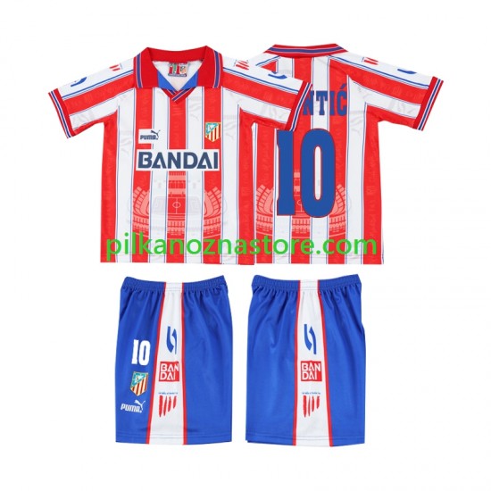 Atlético Madryt dla Dzieci PANTIC 10 1996 1997 Retro Koszulka Domowy Krótkie Rękawy