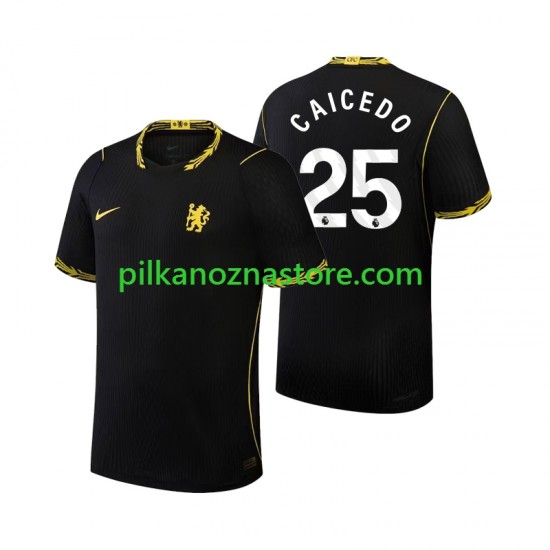 Chelsea Moises Caicedo 25 Koszulka Męska Wyjazdowy 2026-2027 Krótkie Rękawy