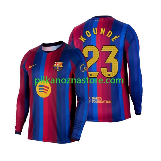 FC Barcelona Jules Kounde 23 Koszulka Męska Domowy 2026-2027 Długie Rękawy