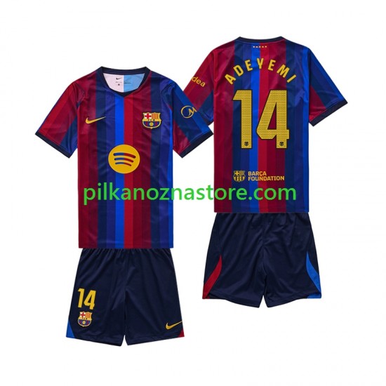FC Barcelona dla Dzieci Karim Adeyemi 14 Koszulka Domowy 2026-2027 Krótkie Rękawy