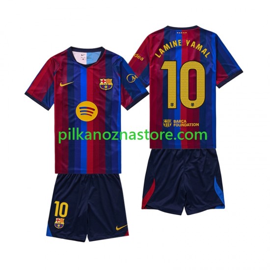 FC Barcelona dla Dzieci Lamine Yamal 10 Koszulka Domowy 2026-2027 Krótkie Rękawy