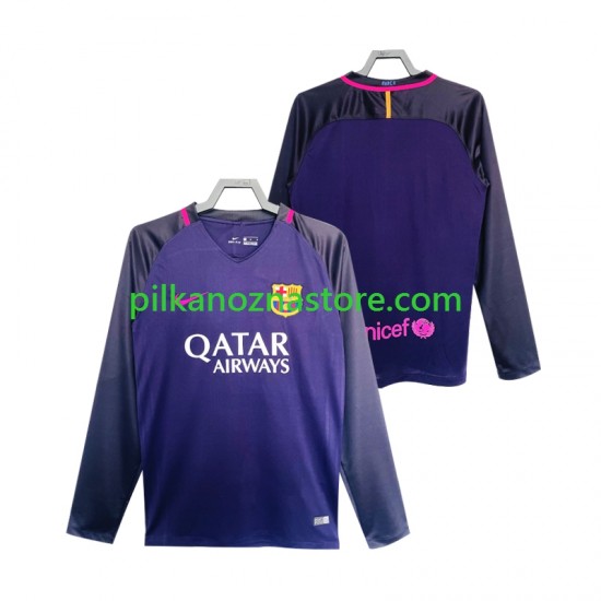 FC Barcelona 2016 2017 Retro Koszulka Męska Wyjazdowy Długie Rękawy