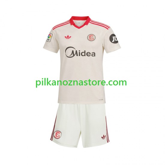 Sevilla FC dla Dzieci Retro Koszulka Domowy 2025-2026 Krótkie Rękawy