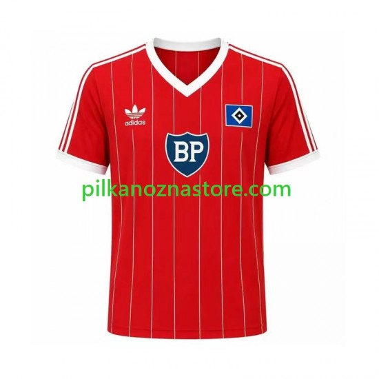 Hamburger SV 1984 Retro Koszulka Męska Wyjazdowy Krótkie Rękawy