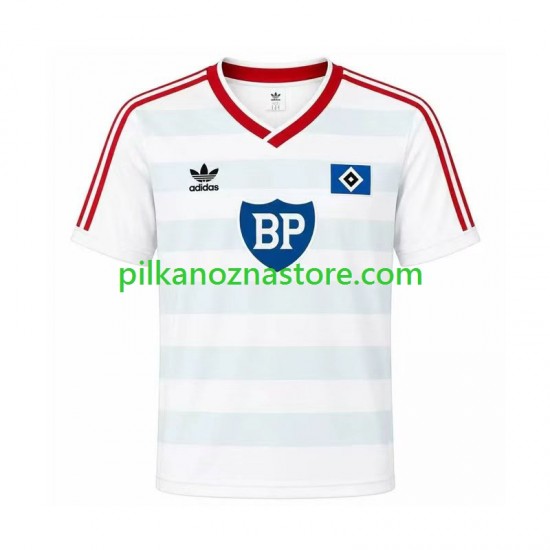 Hamburger SV 1986 Retro Koszulka Męska Wyjazdowy Krótkie Rękawy
